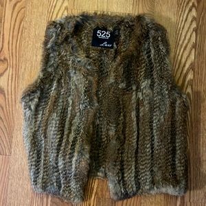 NWOT rabbit fur vest